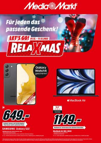 Media Markt Katalog in Appenzell | Relaxmas | 1.12.2022 - 11.12.2022