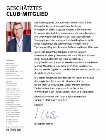 Ex Libris Katalog in Winterthur | Ex Libris Club-Magazin Mai/Juni 2022 | 2.5.2022 - 30.6.2022
