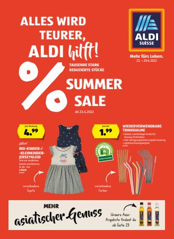 Angebote von Supermärkte | Blätter online im ALDI SUISSE Flugblatt in Aldi | 23.6.2022 - 29.6.2022