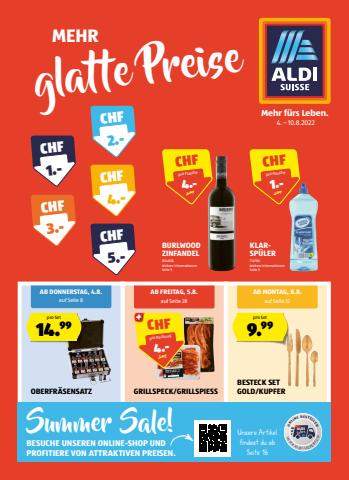 Angebote von Supermärkte in Zürich | Blätter online im ALDI SUISSE Flugblatt in Aldi | 4.8.2022 - 10.8.2022