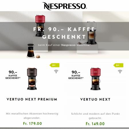 Nespresso Katalog | 90.- Kaffee Geschenkt | 9.6.2022 - 31.7.2022