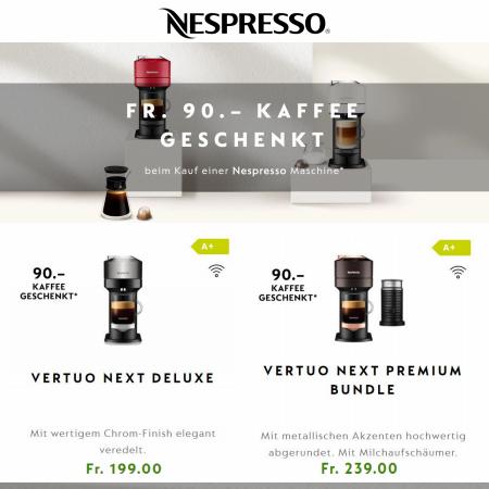 Nespresso Katalog in Lausanne | 90.- Kaffee Geschenkt | 9.6.2022 - 31.7.2022