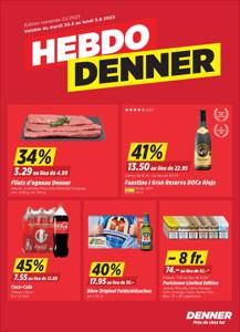 Angebote von Supermärkte in Genève | Hebdo Denner in Denner | 30.5.2023 - 5.6.2023