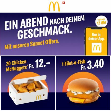 Angebote von Restaurants in Lausanne | Sunset Offers in McDonald's | 5.4.2022 - 30.5.2022