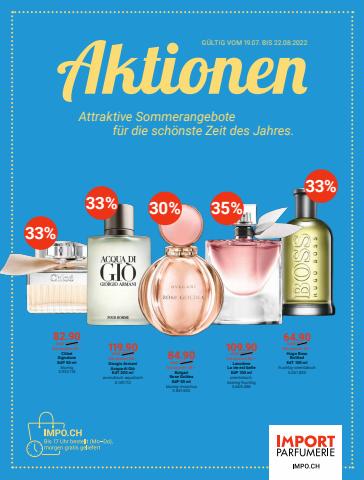 Angebote von Drogerien & Schönheit in Luzern | Attraktive Sommerangebote für die schönste Zeit des Jahres. in Import Parfumerie | 19.7.2022 - 22.8.2022