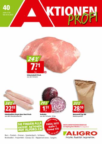 Angebote von Supermärkte in Winterthur | Actions pour le Pro #40 in Aligro | 3.10.2022 - 8.10.2022