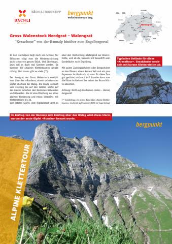 Bächli Bergsport Katalog | Gross Walenstock Nordgrat | 5.5.2022 - 5.6.2022