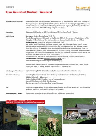 Bächli Bergsport Katalog | Gross Walenstock Nordgrat | 5.5.2022 - 29.6.2022