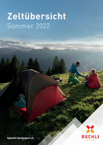Angebote von Sport in Luzern | Zeltübersicht Sommer 2022 in Bächli Bergsport | 19.7.2022 - 1.9.2022