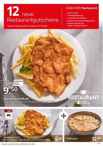 Möbel Hubacher Katalog in Liestal | Restaurantgutscheine August | 1.8.2022 - 31.8.2022