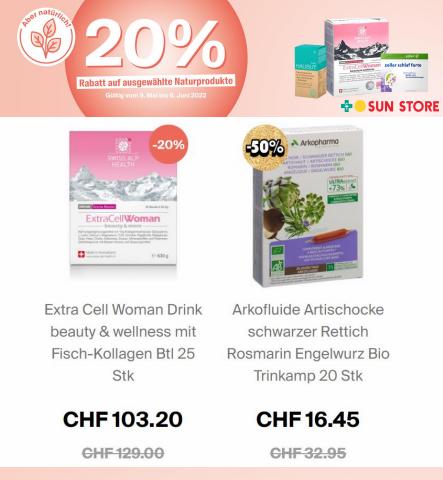 Sun Store Katalog in Lausanne | 20% Rabatt auf ausgewählte Naturprodukte | 10.5.2022 - 6.6.2022