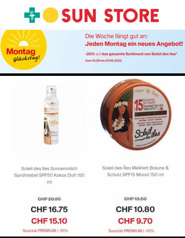 Sun Store Katalog in Genève | -20% auf das gesamte Sortiment von Soleil des îles | 3.8.2022 - 9.8.2022