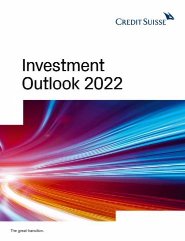 Credit Suisse Bancomat Katalog | Investment Outlook 2022 | 18.1.2022 - 20.6.2022