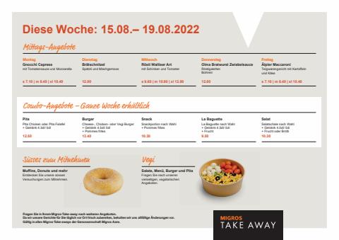 Angebote von Restaurants in Bern | Migros Restaurant Menüplan in Migros Restaurant | 15.8.2022 - 20.8.2022