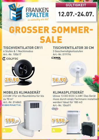 Frankenspalter Katalog | Grosser Sommer Sale | 16.7.2022 - 24.7.2022