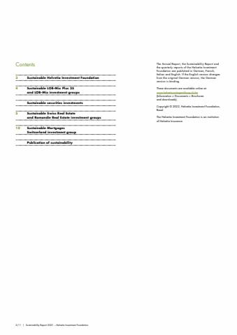 Helvetia Katalog | Sustainability Report | 6.4.2022 - 6.7.2022