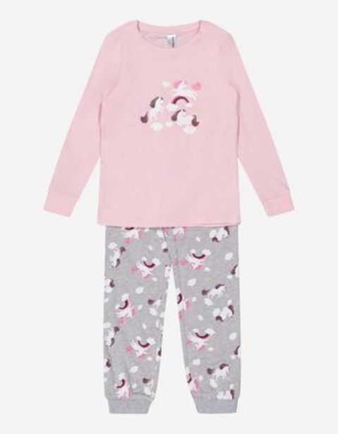 Mädchen Pyjama Set aus Langarmshirt und Hose - Print für 12,95 CHF