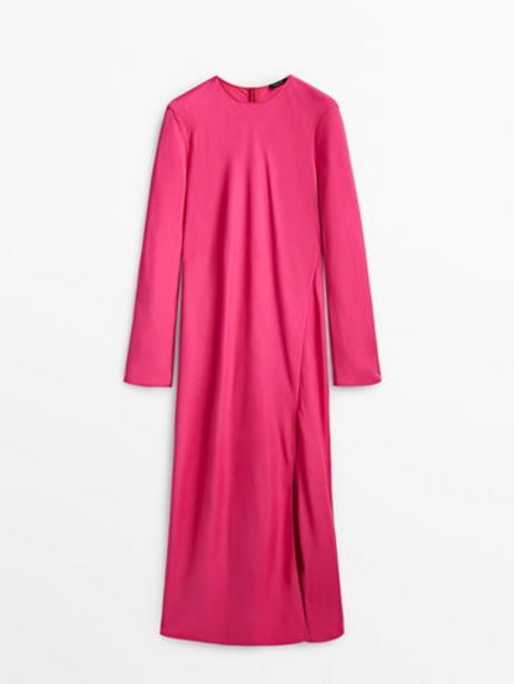 Langes, Fließendes Kleid Mit Langen Ärmeln für 149 CHF in Massimo Dutti