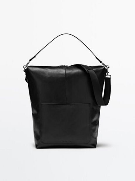 Schwarze Shopper Aus - Leder Limited Edition für 419 CHF in Massimo Dutti
