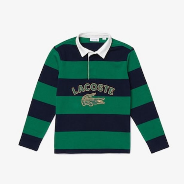 Boys' Heritage Lacoste Thick Striped Cotton Rugby Polo Shirt für 39 CHF in Lacoste