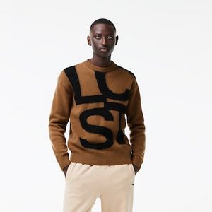 Men's Lacoste Classic Fit Contrast Lettering Wool Sweater für 129 CHF in Lacoste