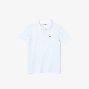 Boys’ Lacoste Checkerboard Print Cotton Piqué Polo Shirt für 69 CHF in Lacoste