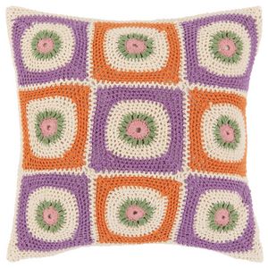 Housse de coussin en coton tissé en crochet motifs fleurs multicolores 40x40 für 24,99 CHF in Maisons du Monde