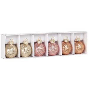 Mini boules de Noël en verre rose, doré et corail (X6) für 5,9 CHF in Maisons du Monde