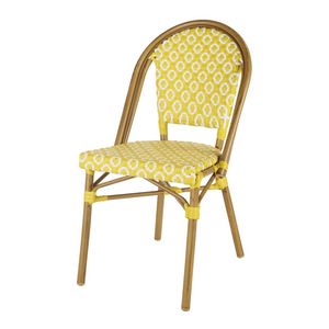 Chaise de jardin professionnelle en résine tressée jaune et blanche für 79,95 CHF in Maisons du Monde