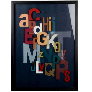 Impression sur papier lettres multicolores et verre 40x55 für 19,95 CHF in Maisons du Monde