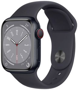 Apple Watch Series 8 GPS + Cellular 41 mm Aluminiumgehäuse Mitternacht Sport Band Mitternacht für 492,06 CHF in Conrad