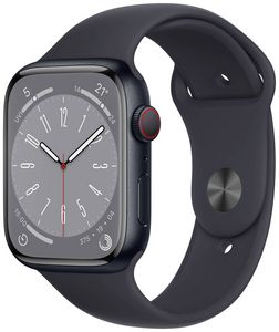 Apple Watch Series 8 GPS + Cellular 45 mm Aluminiumgehäuse Mitternacht Sport Band Mitternacht für 589,55 CHF in Conrad
